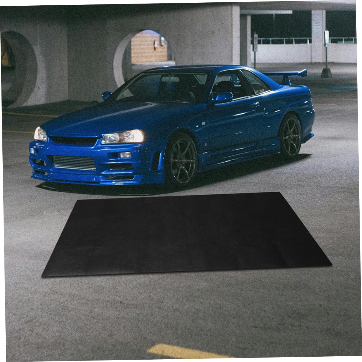 Abaodam Ölauffangmatte 36x72cm aus Fasermaterial Waschbare Garagenmatte mit Rutschfester Oberfläche Bodenschutz für Auto und Werkstatt Ölabsorptionskissen für Garagenfußboden