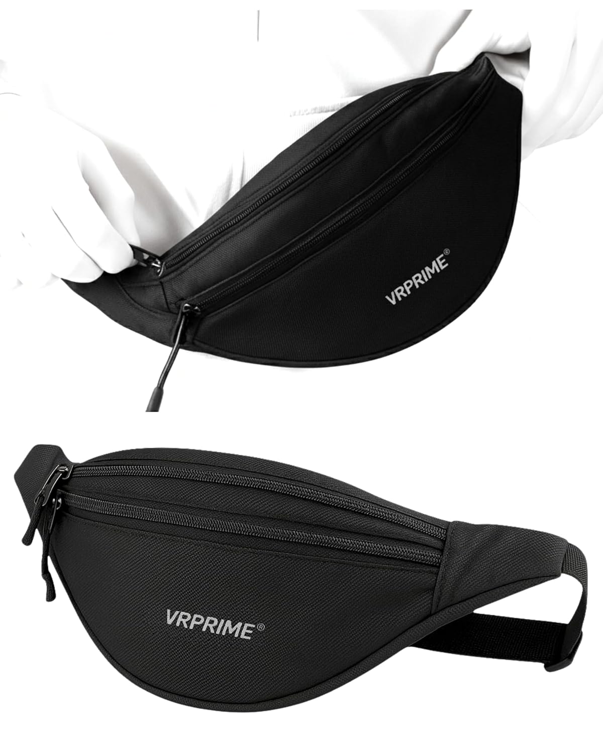 Chest Bag for Men | Crossbody Bags for Men | Lightweight Travel Waist Pouch for Running, Biking, and Everyday Essentials, Black