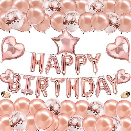 Amazon 風船 誕生日 飾り付け セット 61点 豪華で大容量 Happy Birthday バルーン ローズゴールド バースデー バルーン パーティー 装飾 男女兼用 G H 風船 バルーン おもちゃ Amazon 風船 誕生日 飾り付け セット 61点 豪華で大容量 Happy Birthday バルーン ローズゴールド バースデー バルーン パーティー 装飾 男女兼用 G H 風船 バルーン おもちゃ