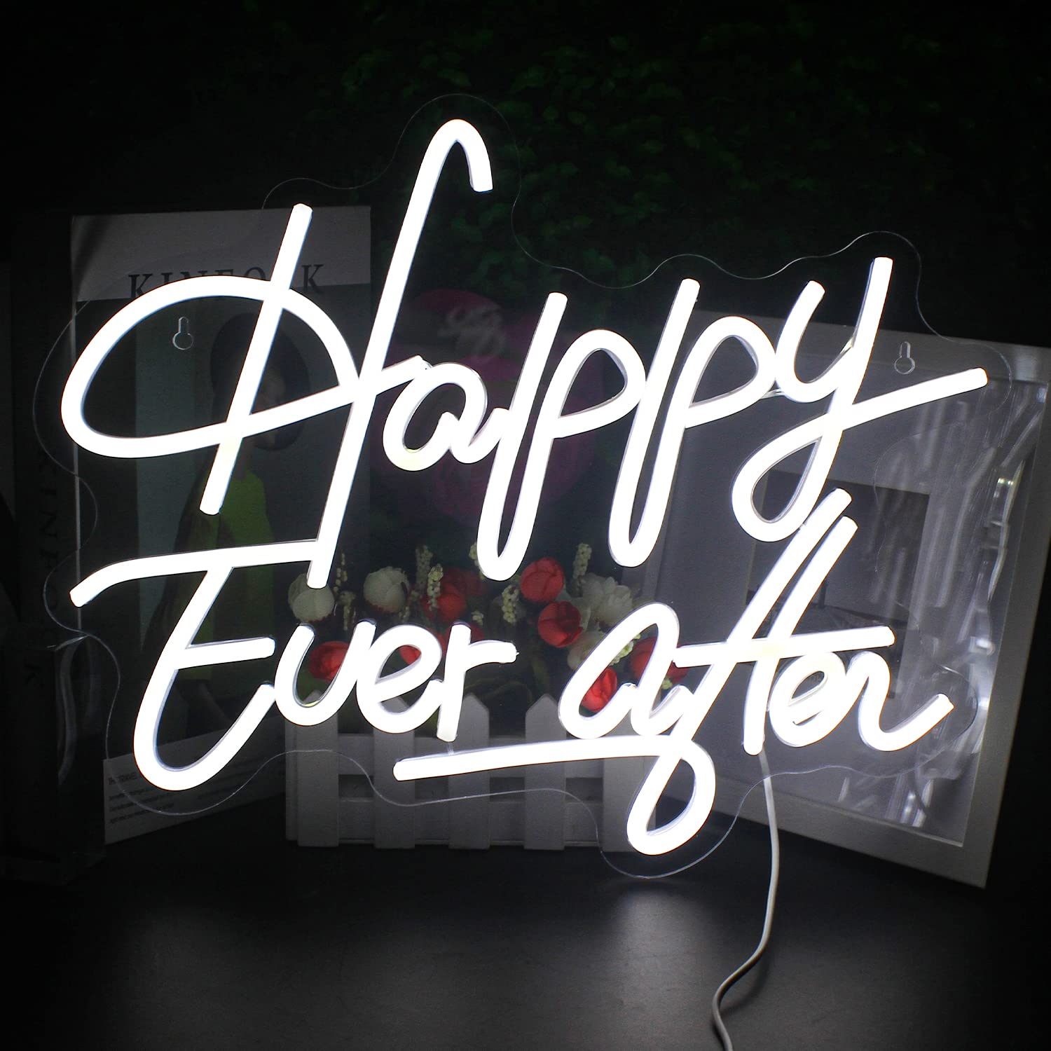 Better Together Neonborden, warm witte led-neonbruiloftsborden, verlichting voor bruidsfeest, wanddecoratie, verloving, jubileum, feest, 5 V USB-voeding (40 x 30 cm
