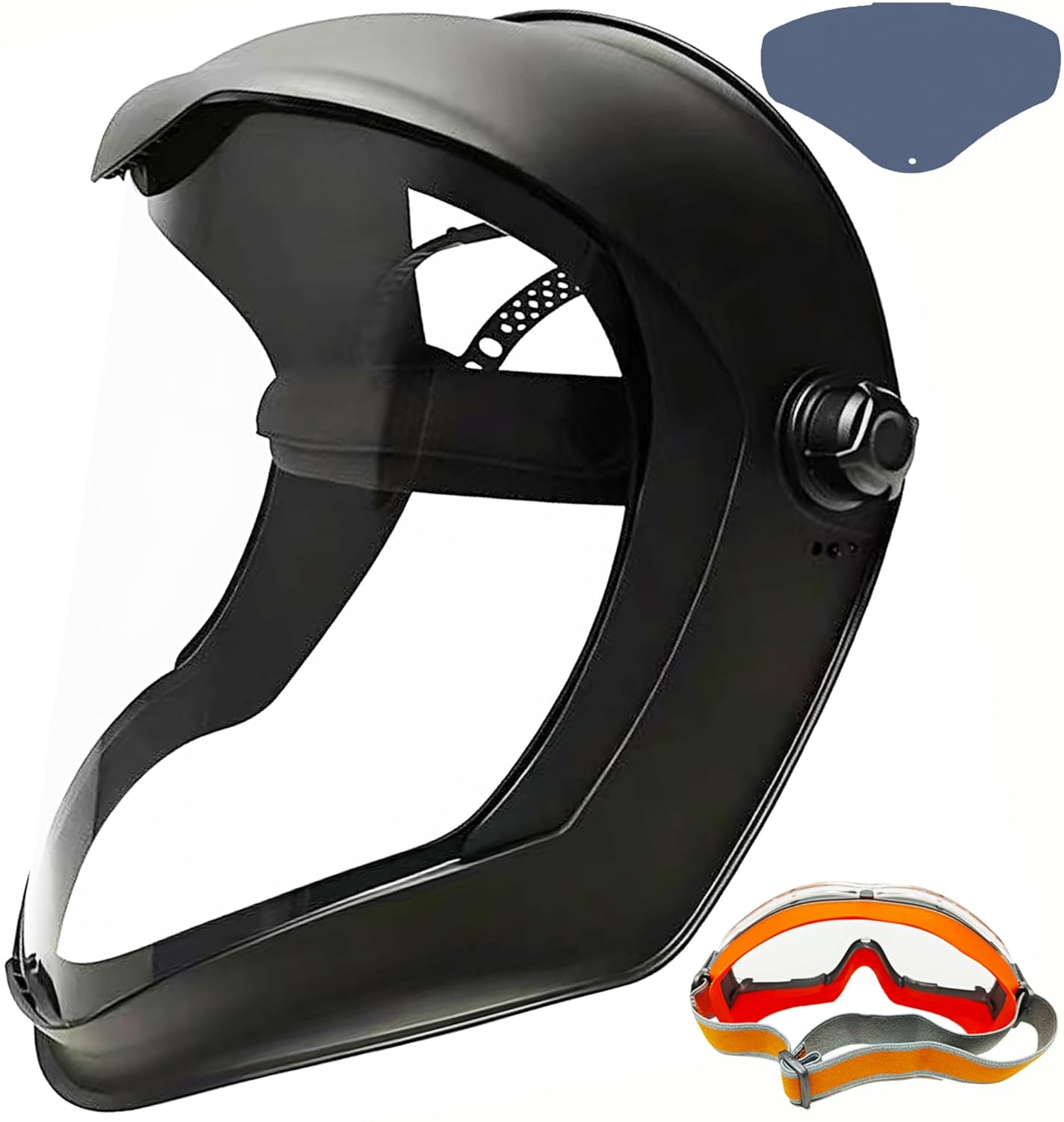 PHOENISING Bionic Safety Face Shield Includes 2 Lenses Anti-Fog Visor Panoramic High Impact Protection for Grinding & Cutting