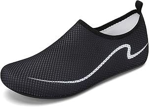 Women's Lightweight Marine Shoes, Aqua Shoes, Water Shoes, Amphibious, Barefoot, Foldable, Breathable, 993 Black, 26.0 cm