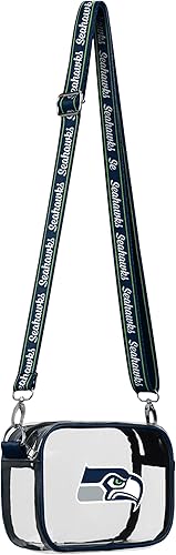 Vista 26 de FOCO NFL Womens NFL Team Logo Stripe Clear Crossbody Bag