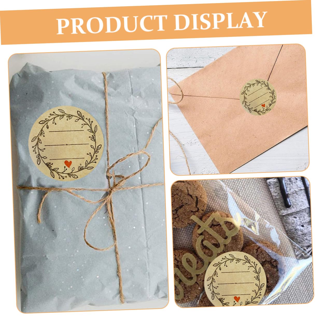 HOMSFOU 3 Set Etichette Adesive Rotonde Per Decorazione E Chiusura Adesivi Autoadesivi Per Dolci Confezioni E Barattoli Facili Utilizzare E Rimuovere Per Cucina 2 * 3