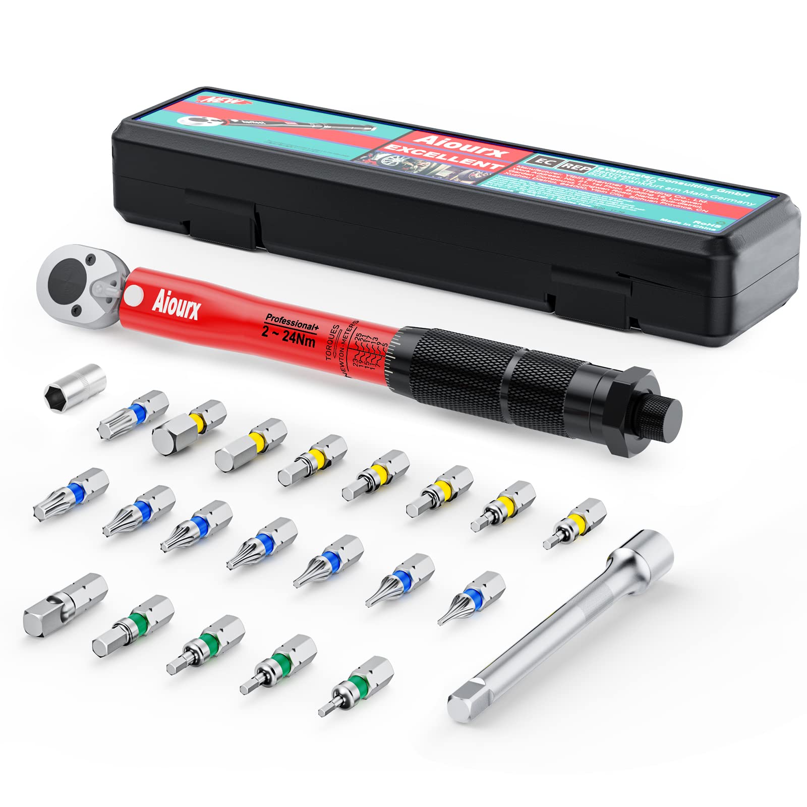 Amazon | Aiourx 1/4インチドライブクリックトルクレンチセット Amazon | Aiourx 1/4インチドライブクリックトルクレンチセット