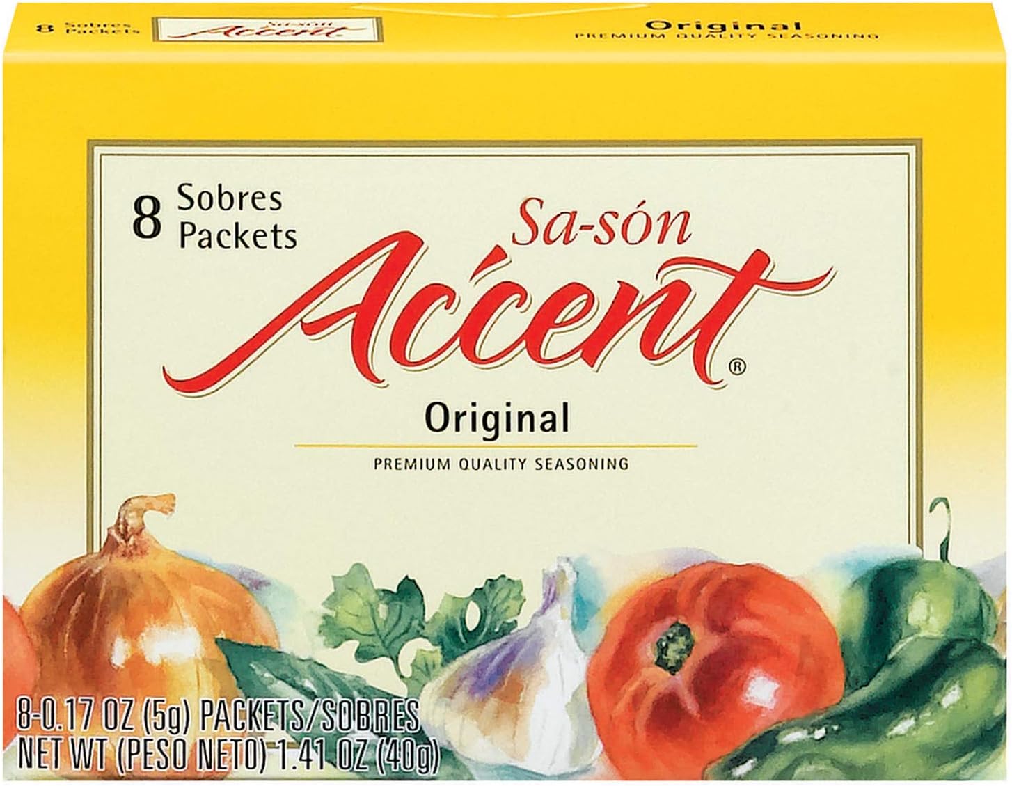 Sa-son Accent Seasoning, Original Flavor, 8 Packets (Pack of 36)