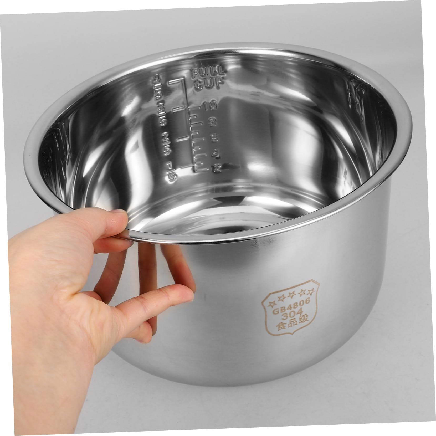BESTonZON Pentola Interna per Cuociriso in Acciaio Inox 5l, Ricambio Multifunzione Design Creativo e Capacità, per Elettrodomestici da Cucina Domestica