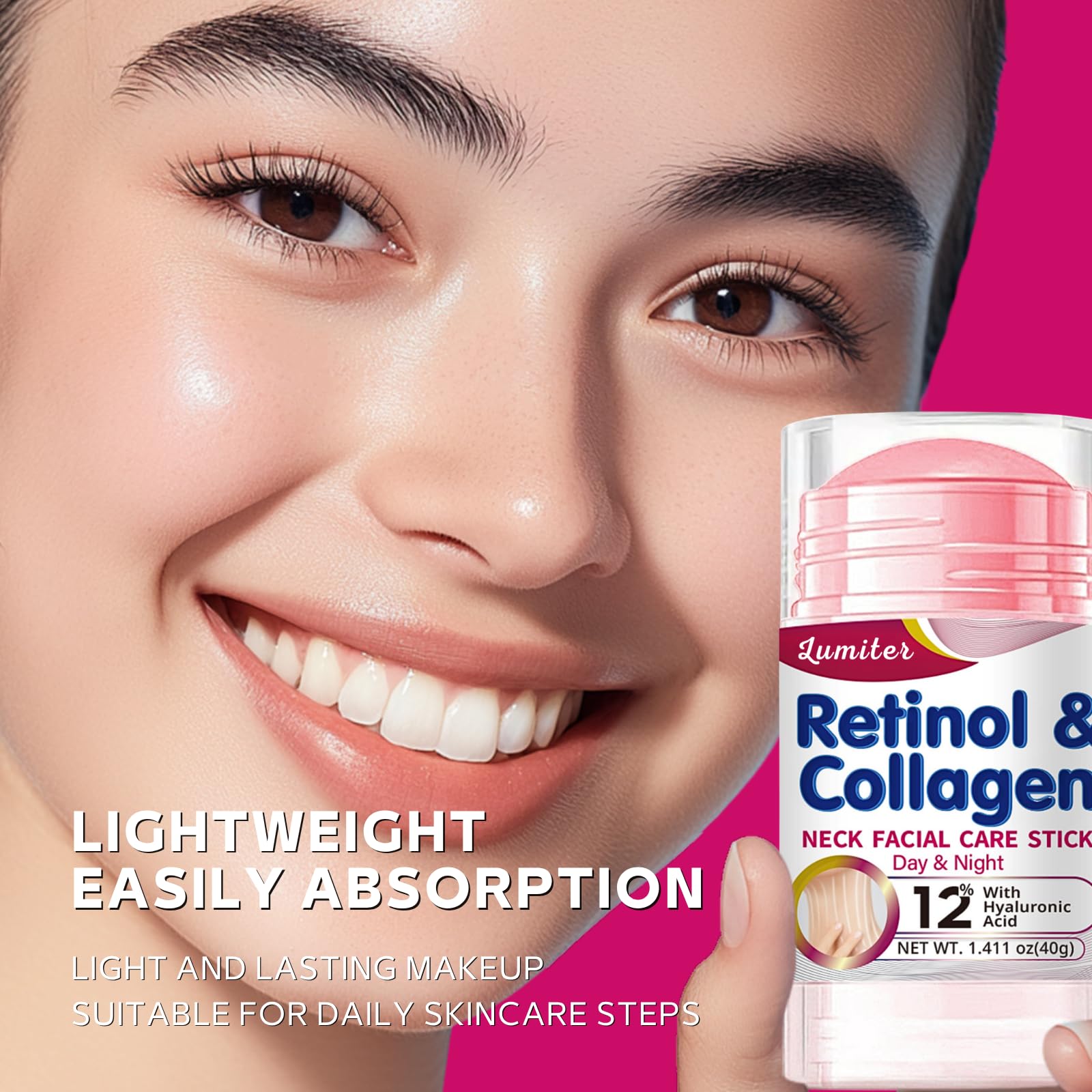 Retinol & Collagen Stick for Face Neck Firming Cream Moisture Glow Multi Balm Stick - Image 3