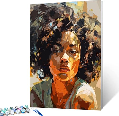 Miniatura 19 de Graffiti - Kit de pintura de retrato por números, 16 x 20 pulgadas, lienzo de pintura al óleo para niños, estudiantes, adultos principiantes