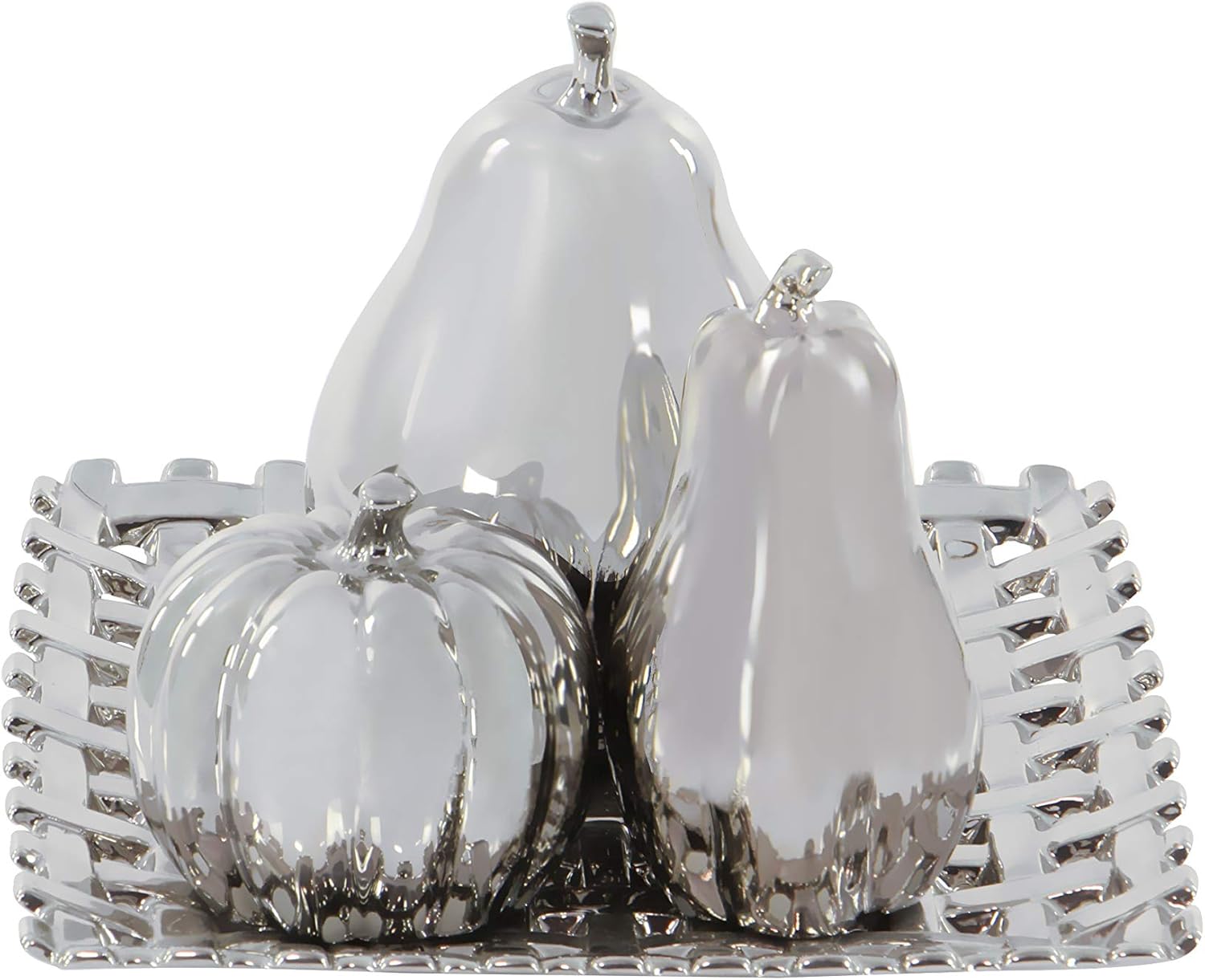 Deco 79 71791 Ceramic Plate W Fruit S/4 11" W, 8" H - View #14