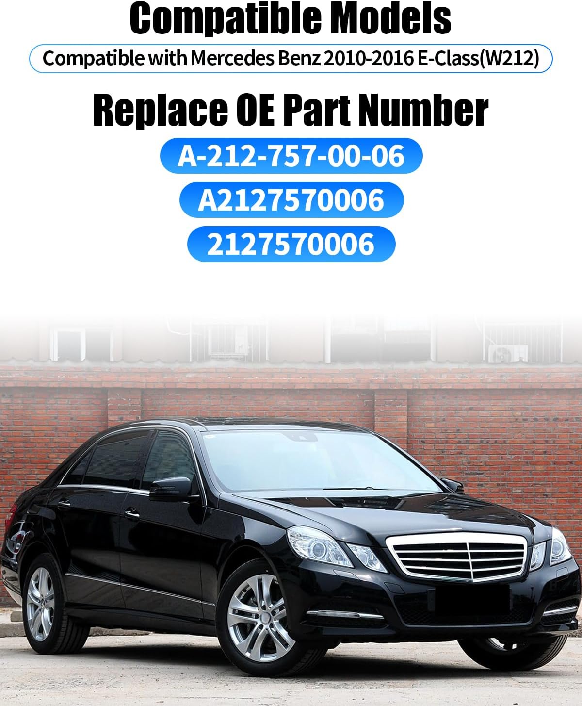 2127570006 Fuel Tank Cover for Mercedes-Benz W212, Fuel Tank Filler Door Cover for Mercedes-Benz Class-E E250 E350 E400 E63 AMG S E550 (Black)