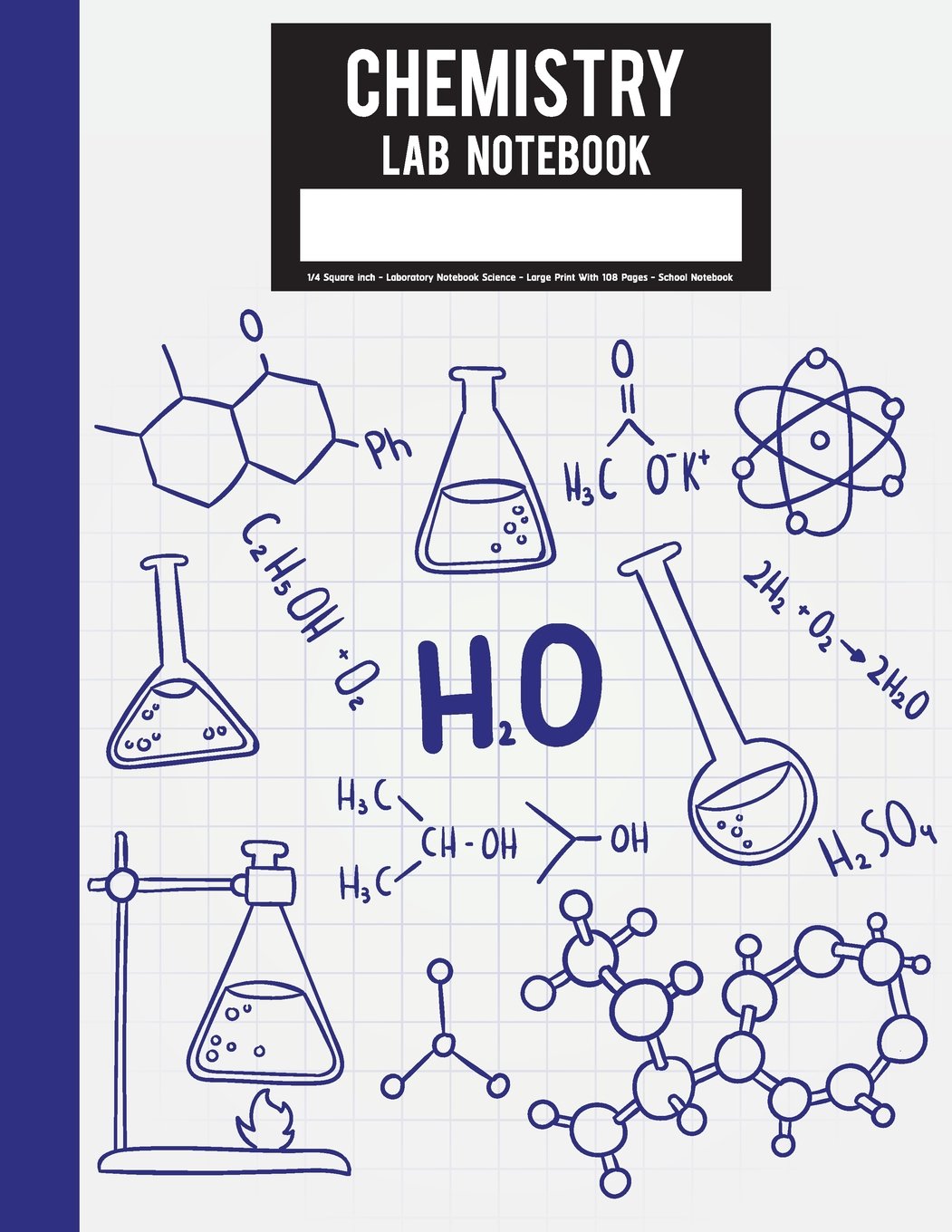 Chemistry Lab Notebook 1/4 Square inch Laboratory Notebook Science