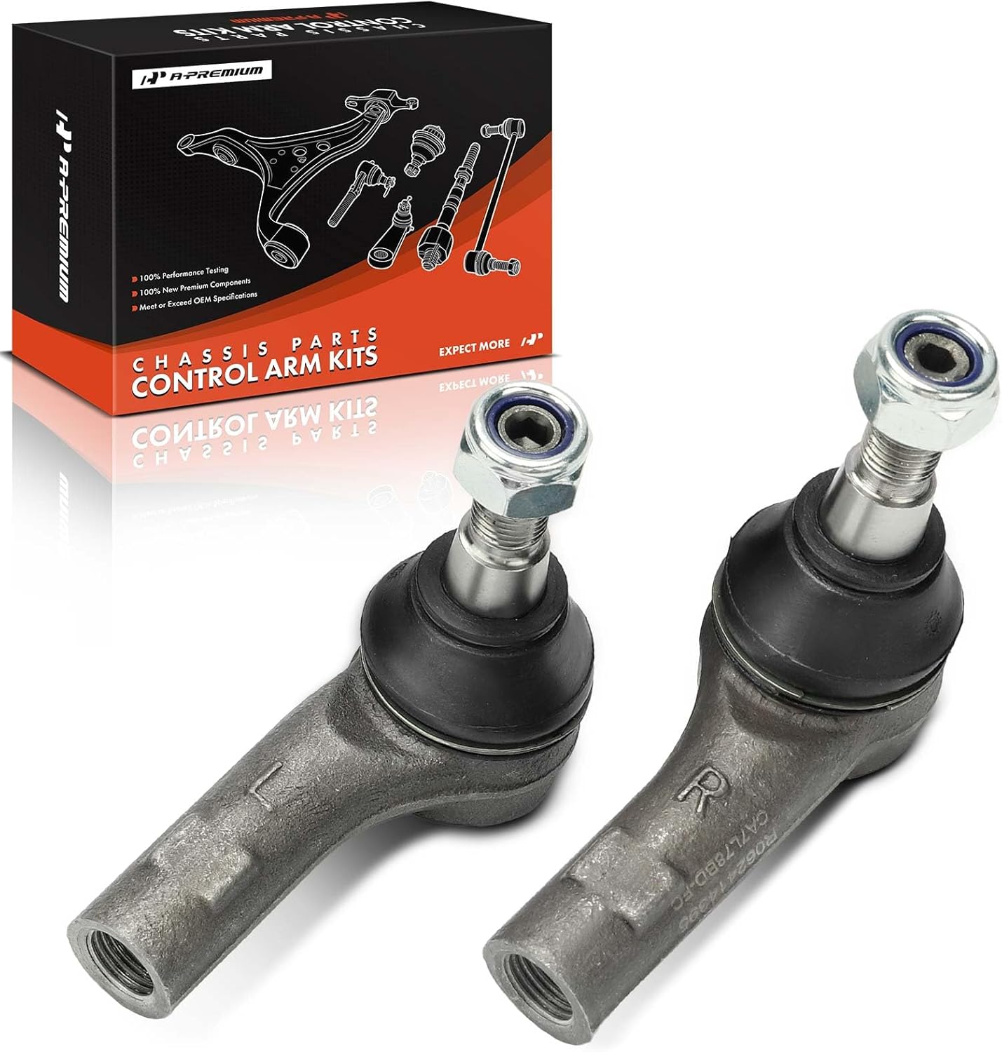 A-Premium 2 x Front Outer Tie Rod Ends, Compatible with Audi Q7 2007-2015, Porsche Cayenne 2003-2016, Volkswagen Touareg 2004-2017