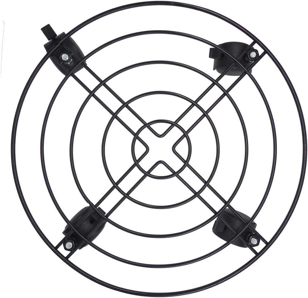 14 Inch Heavy Duty Plant Caddy Metal Plant Stand with Wheels, Black