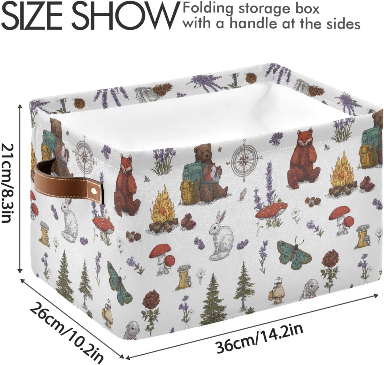 Forest Camping Red Cute Storage Basket image 4