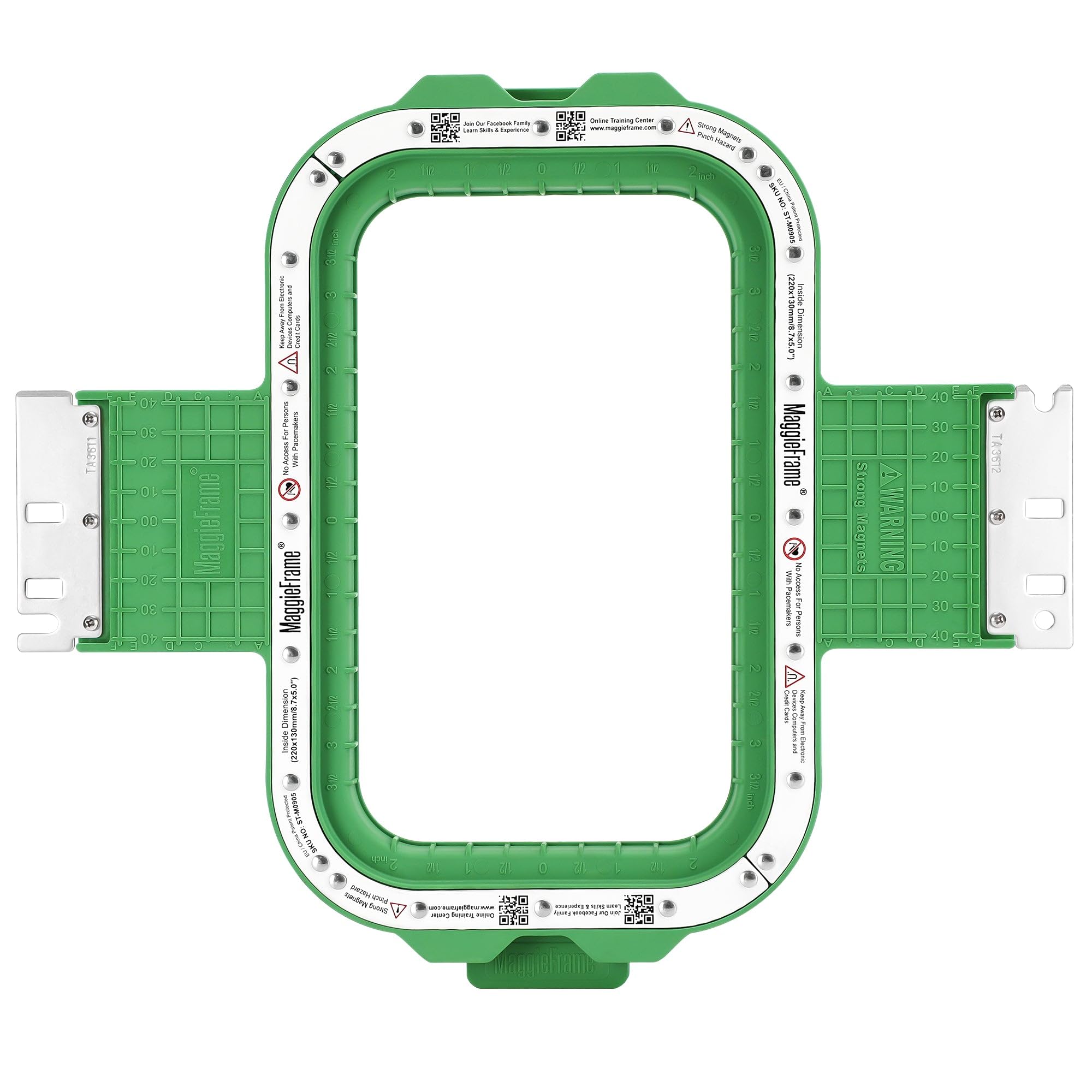 Brewland Bastidor de bordado magnético 220x130mm para BAI V22 V22-2 M22 | Compatible con BAI KESI 1204/1504, KESI 1206/1506; 8.7x5inch