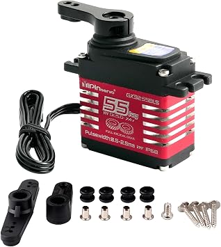 GX3255BLS Digital Servo 7.4V 55KG High Torque Full Metal Helical Gear Brushless Motor IP68 RC Robotic Servo for 1/8 1/10 Cars 270