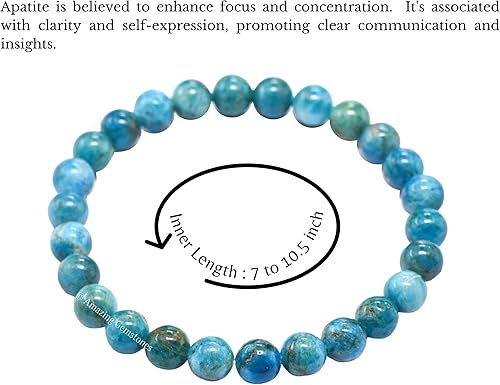 Vista 645 de Amazing Gemstone Crystal Bracelet for Women Men's Gifts - Protection Healing Crystal Bracelet - 8mm Gemstone Beaded Stretchable Bracelet Pulseras