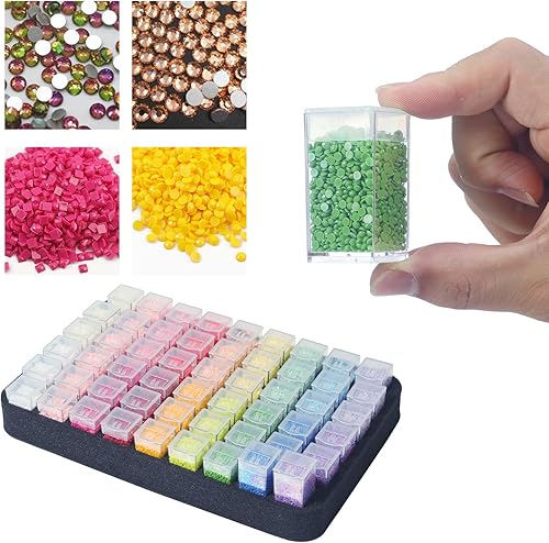 Miniatura 6 de Douorgan Contenedores de almacenamiento de pintura de diamantes, accesorios y herramientas de pintura de diamantes, organizador portátil a prueba de