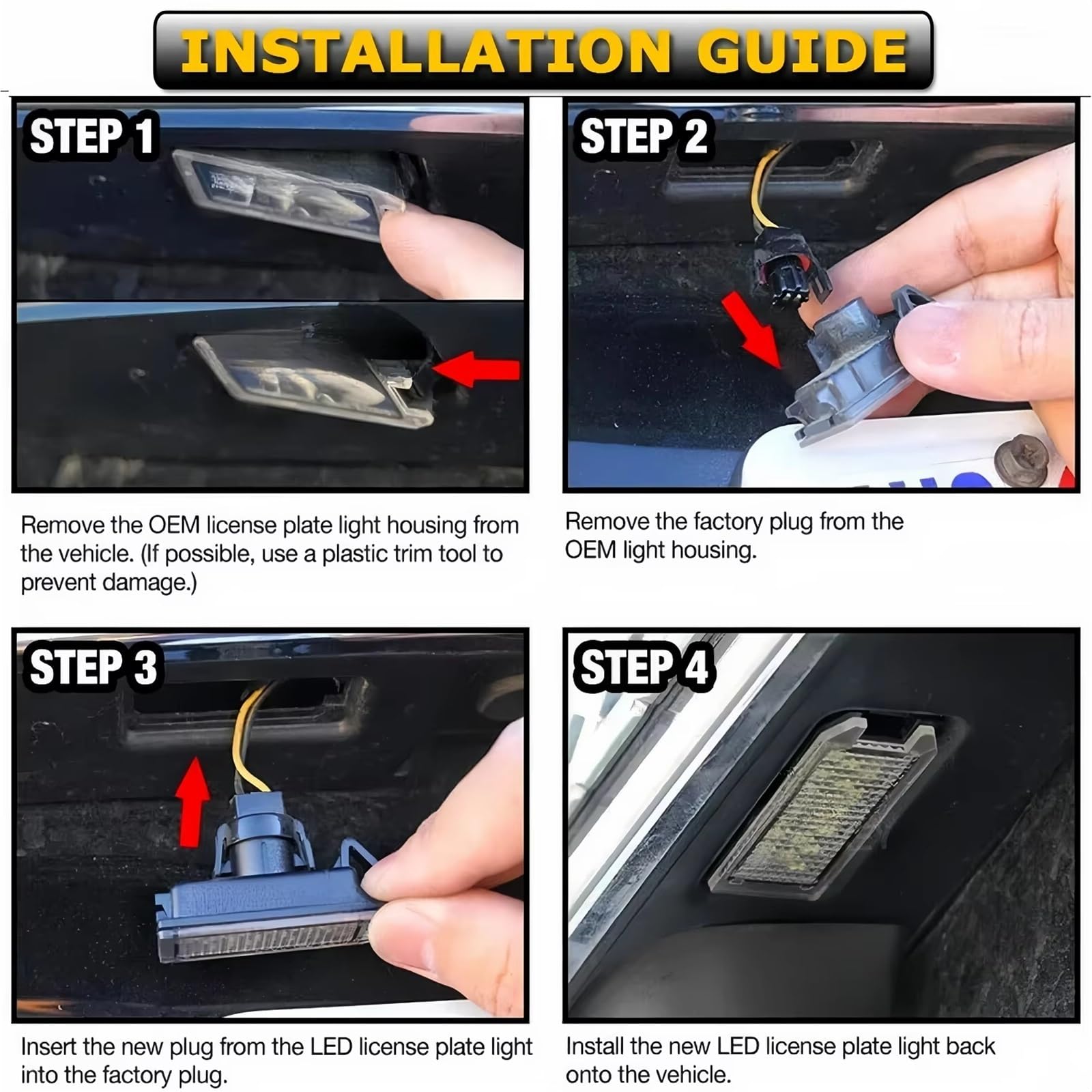 Luz Matrícula Auto Para Fiat 500 2013 2014 2015 2016 2017 2018 2019 Luces LED Para Matrícula De Coche