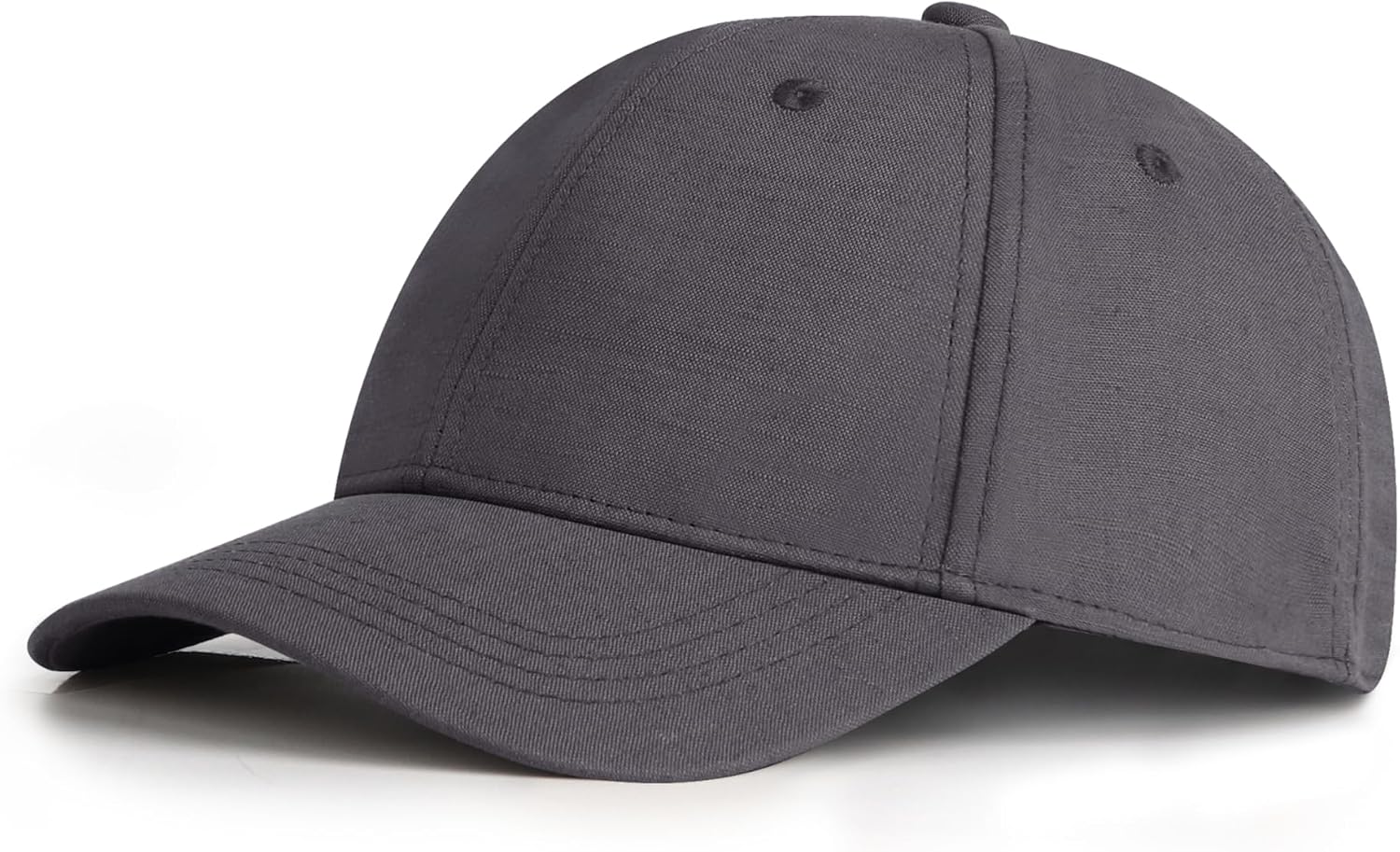 Zylioo XL XXL Linen Baseball Cap for Big Heads, Structured Summer Dad Hat