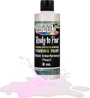 Pouring Masters Violet Interference Pearl Special Effects Acrylic Pouring Paint - Premium 8-Ounce Pre-Mixed Fluid Acrylic Paint - Fluid Art Supplies for Canvas, Wood, Paper, Tile & Rocks