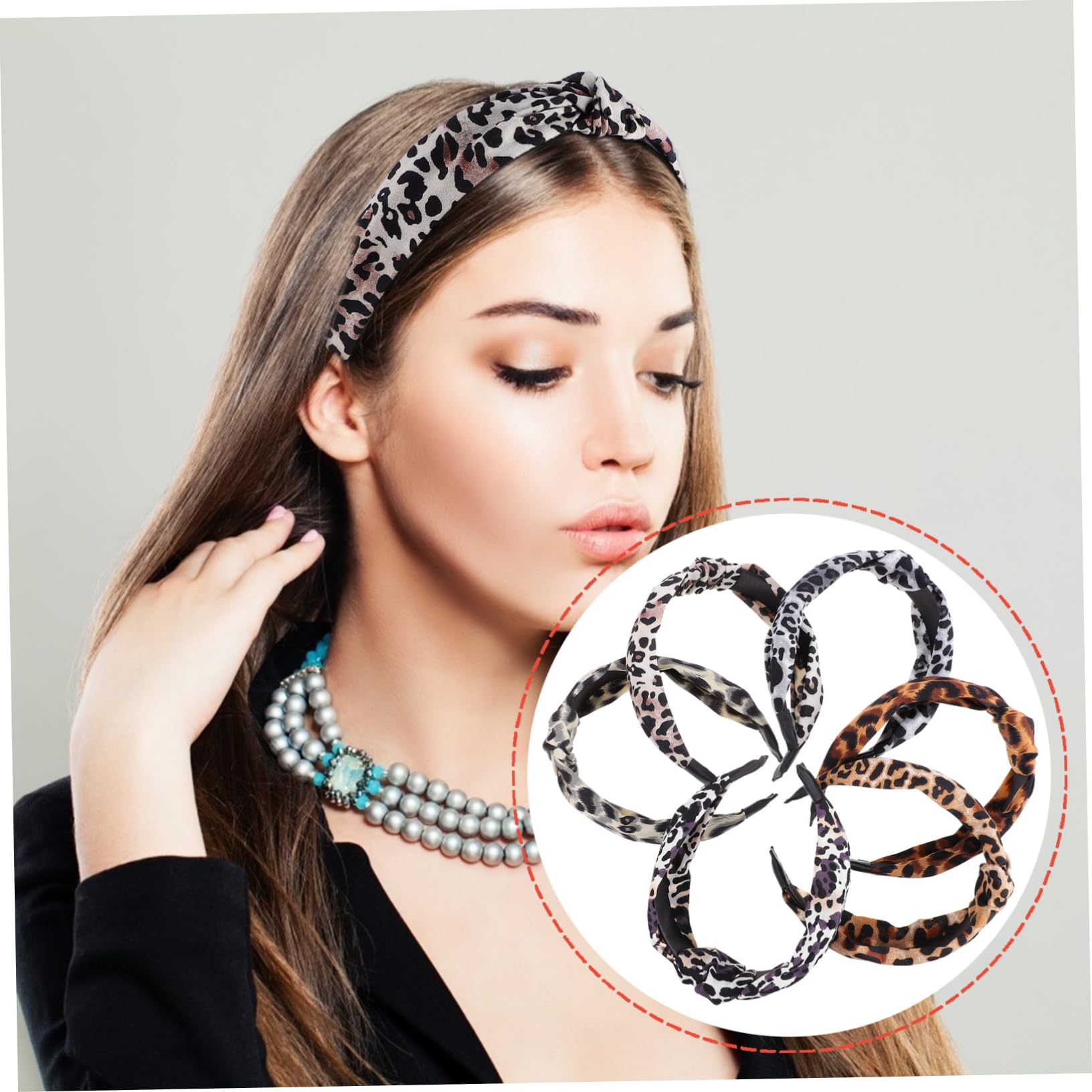 Mikinona 12pezzi Fasce Per Leopardate Incrociato Accessori Per Per e Ragazze Per Cerimonie e