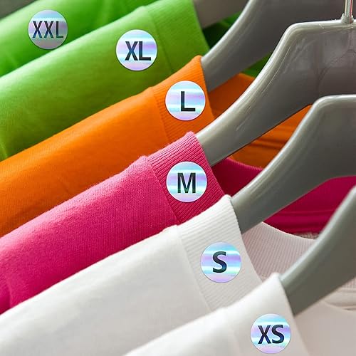 Miniatura 3 de 3000 etiquetas adhesivas para tamaño de ropa, etiquetas adhesivas codificadas de 78 pulgadas, etiquetas adhesivas redondas para ropa, 6 rollos, 6