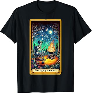 Camping Tarot Card Camper Scouts Summer Camp RV Campfire T-Shirt