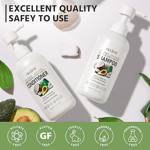 Miniatura 10 de Juego de champú y acondicionador de sidra de manzana para cabello graso, color seguro, ultra nutrientes, sin caspa, sin sulfato, paquete de champú y