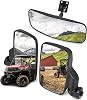 UTV Ranger Side Rear View Mirror And Center Mirror Compatible with 2013-2024 Polaris Ranger XP 500, 570, 900, 1000, Ranger Diesel, ETXEV, General 1000, Can-Am Maverick Defender Trail
