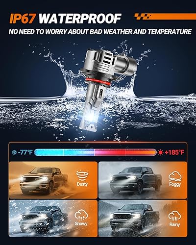 Miniatura 28 de SEALIGHT Bombillas H1, 30000LM 6500K H1 bombillas antiniebla con ventilador de refrigeración, tamaño mini 1:1 para Powersports ATV/UTV, más de 60000