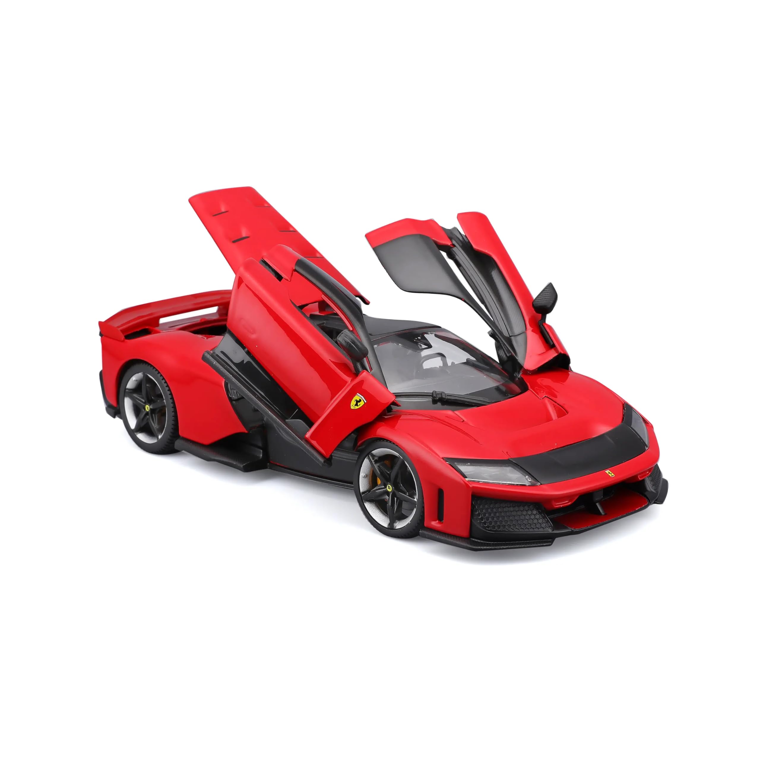 Bburago "Race&Play Ferrari F80, rosso – Supercar modellino 1:24 Die-Cast originale, auto giocattolo da collezione con porte mobili, cofano e bagagliaio a partire dai 3 anni in su (18-26034)