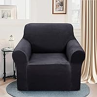 Vista 2 de U-NICE HOME Fundas de Terciopelo para Silla y Sofá Elásticas, Funda Elástica para Sofá, Protector de Muebles, Funda para Sofá para Perros