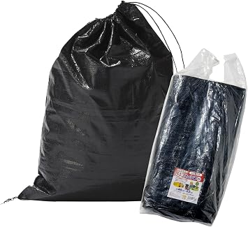 Moririn Sandbag 48 62 cm 25-Piece Pack Black Usage Estimate 3 Years Garbage Bag Waste PP Sandbag Water Damage Countermeasures Disaster Supplies Heavy Rain Typhoon Earthquake DBK