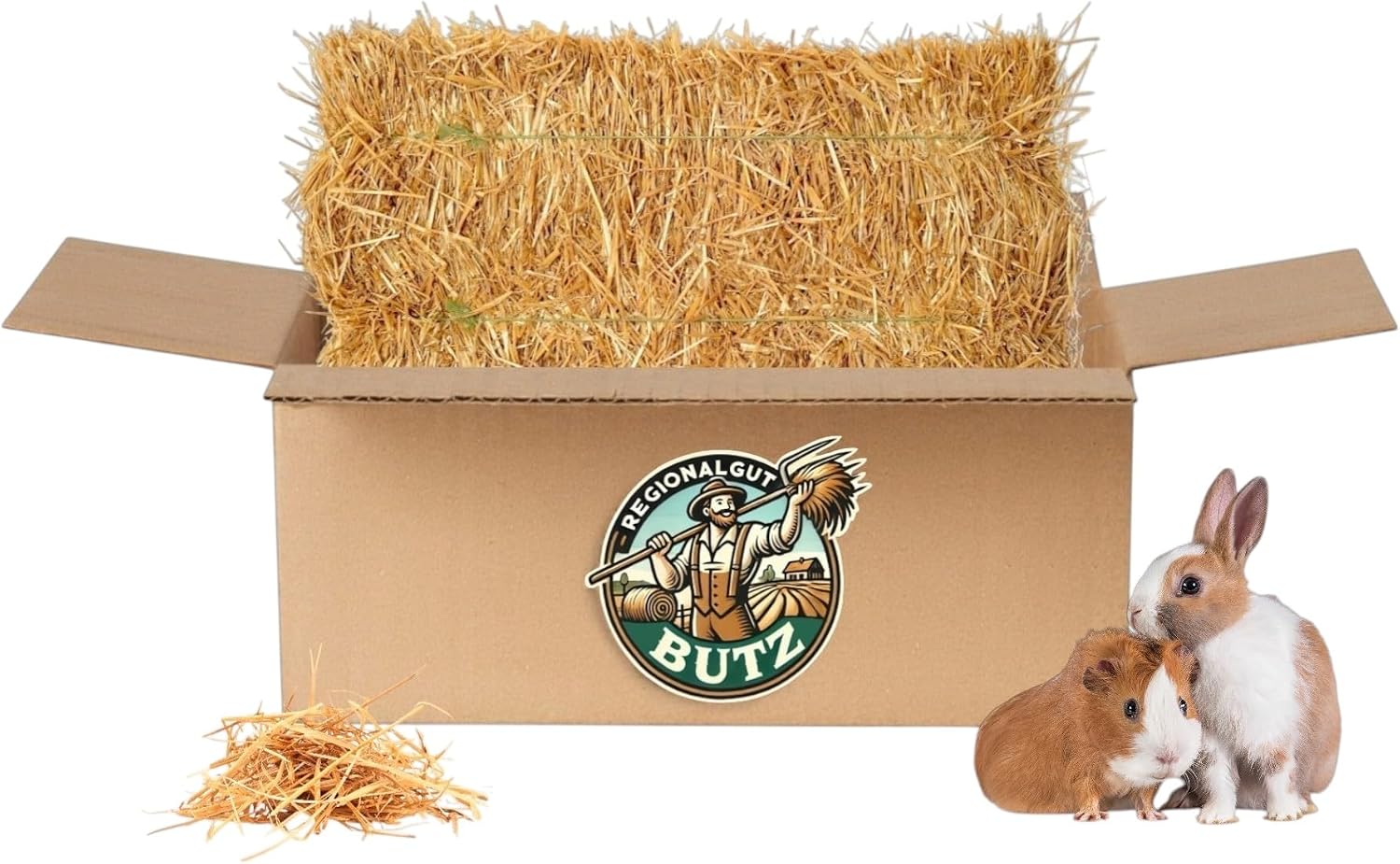 Barley Straw Bales 15 kg - for Rabbits Guinea Pigs Horses Premium Quality Harvest 2026