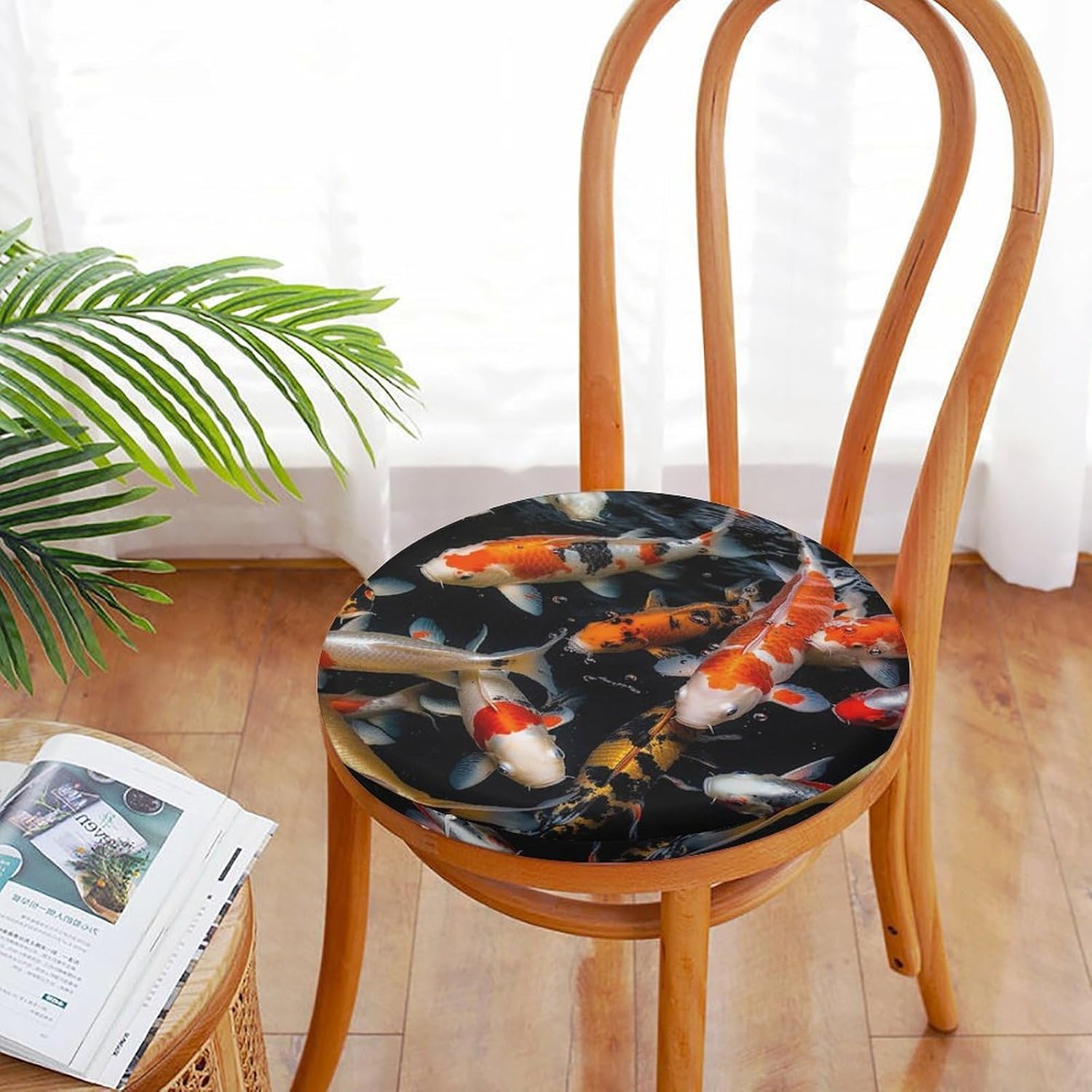 Japan Fancy Koi Carp Fishes Chair Cushions Floor Pillow Chair Pad