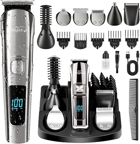 Brightup Beard Trimmer for Men - Electric Razor & Shaver,