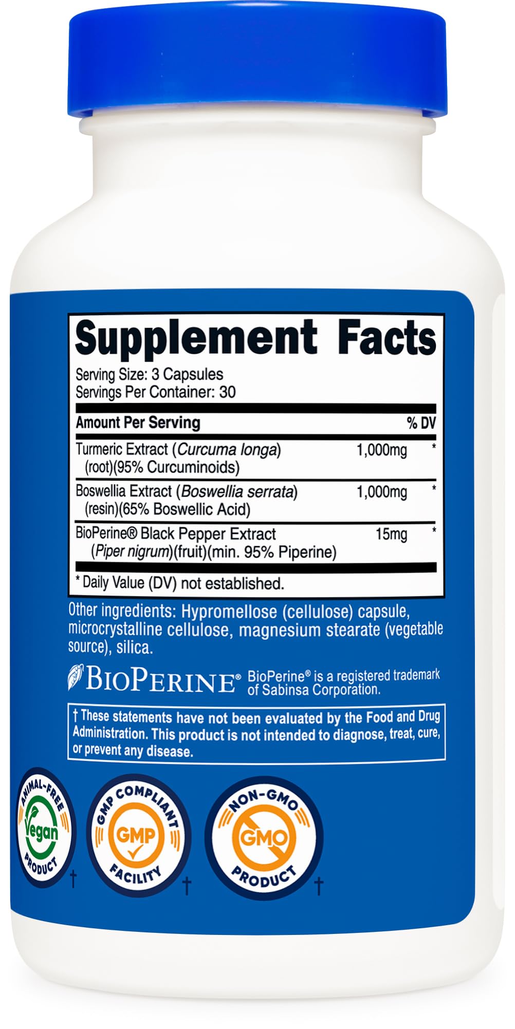 Nutricost Turmeric + Boswellia Supplement (2000mg) 90 Capsules, 30 Servings — Amazon image 5