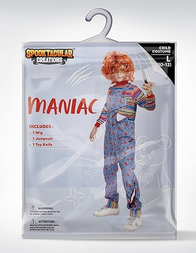 Miniatura 6 de Spooktacular Creations Disfraz de Chucky de Halloween para niño, disfraz de muñeca de película de terror poseído para fiesta de disfraces para niños
