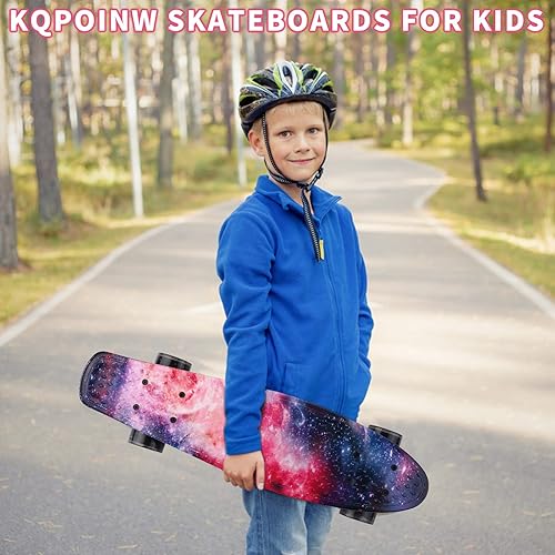 Miniatura 12 de Patinetas, 22" Patineta Completa, Mini Cruiser Skateboard para Niños Niñas Adolescentes Principiantes con Coloridas Ruedas Intermitentes Herramienta