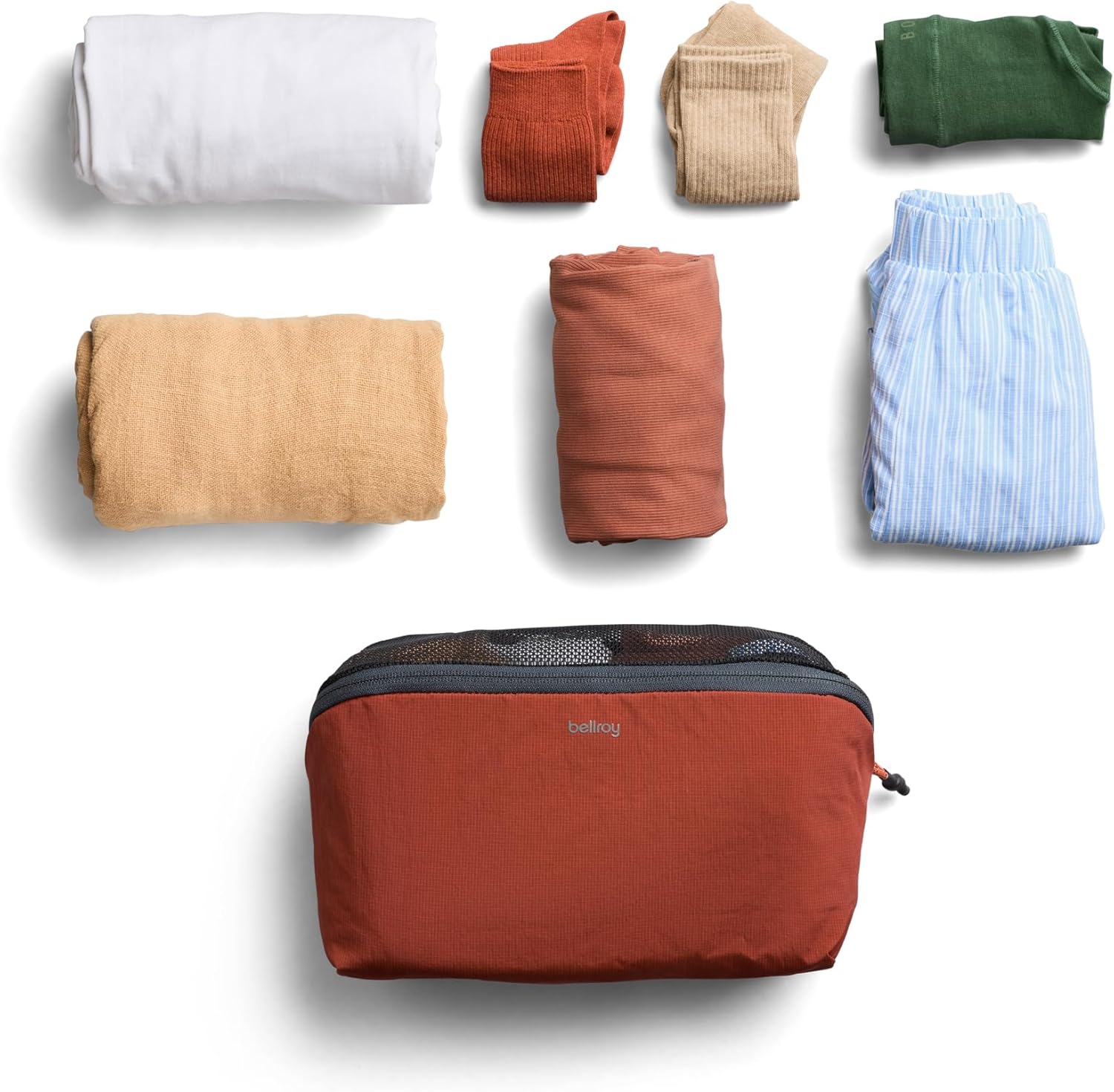 Bellroy Packing Cube 4L (Organizer Packing Pouch with Internal Zip Pocket and Durable, Lightweight Design) - Clay - Image 7