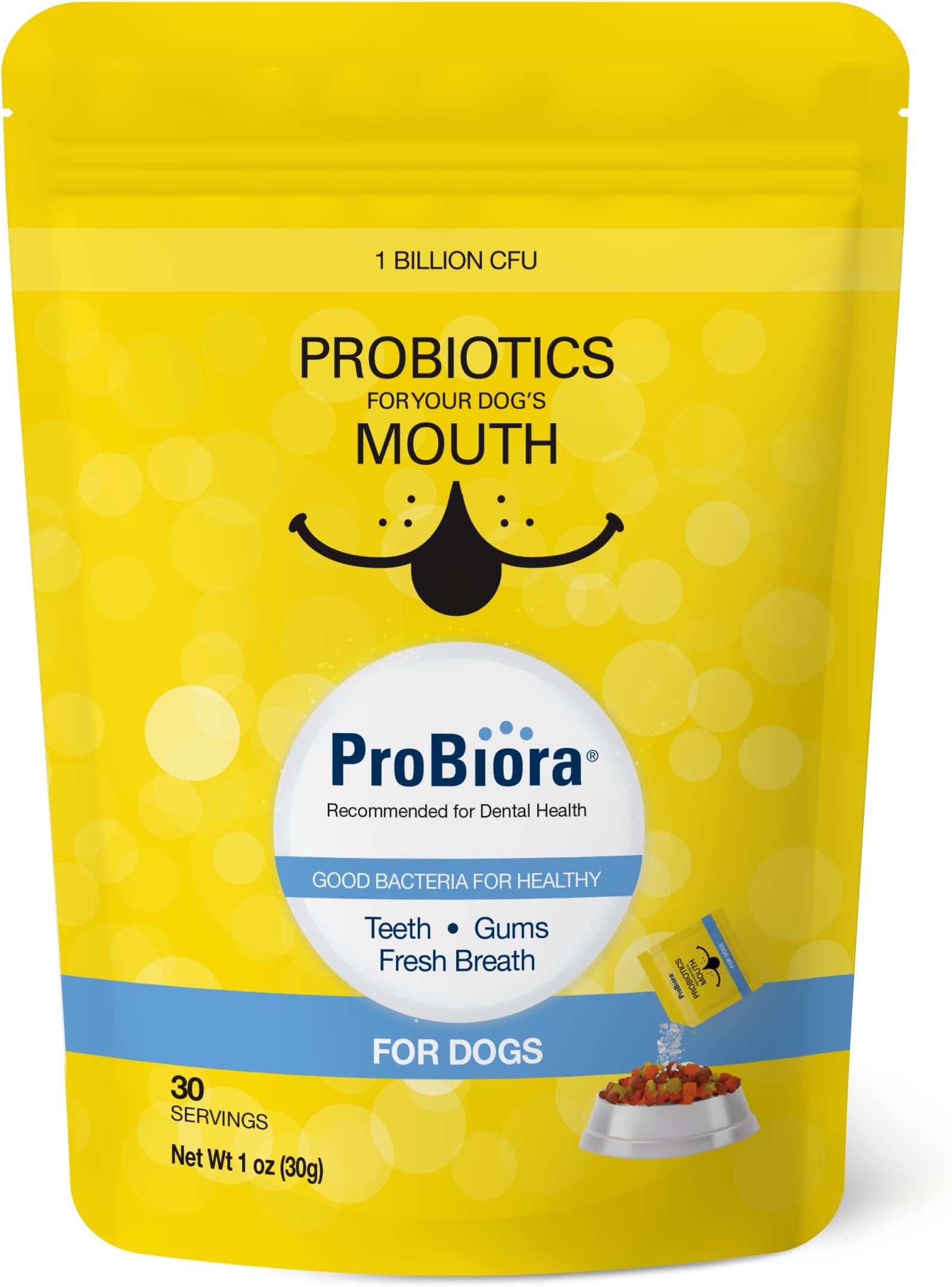 Probiora for Dogs | Dog Probiotics Powder for Oral Care | Pet Probiotics for Dogs to Help Reduce Bad Breath, Plaque & Tartar | Dog Nutritional Supplement for Dental Health | 30 Servings