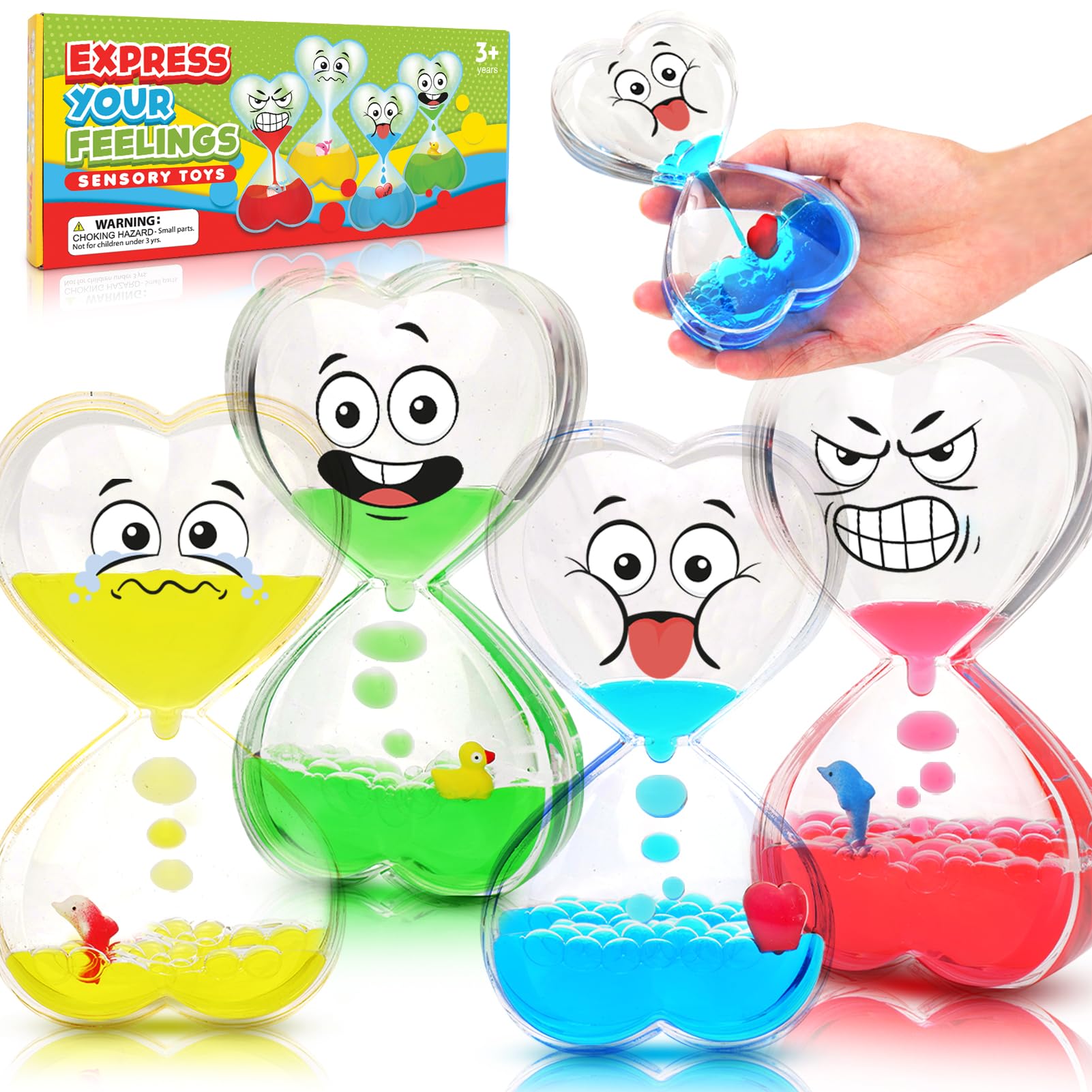 Sensory Toys for Kids: Liquid Motion Bubbler Timers, Calming Fidget Sensory Toys for Autistic Children Special Needs Anxiety Relief, Social Emotional Learning Toy for Boys Girls