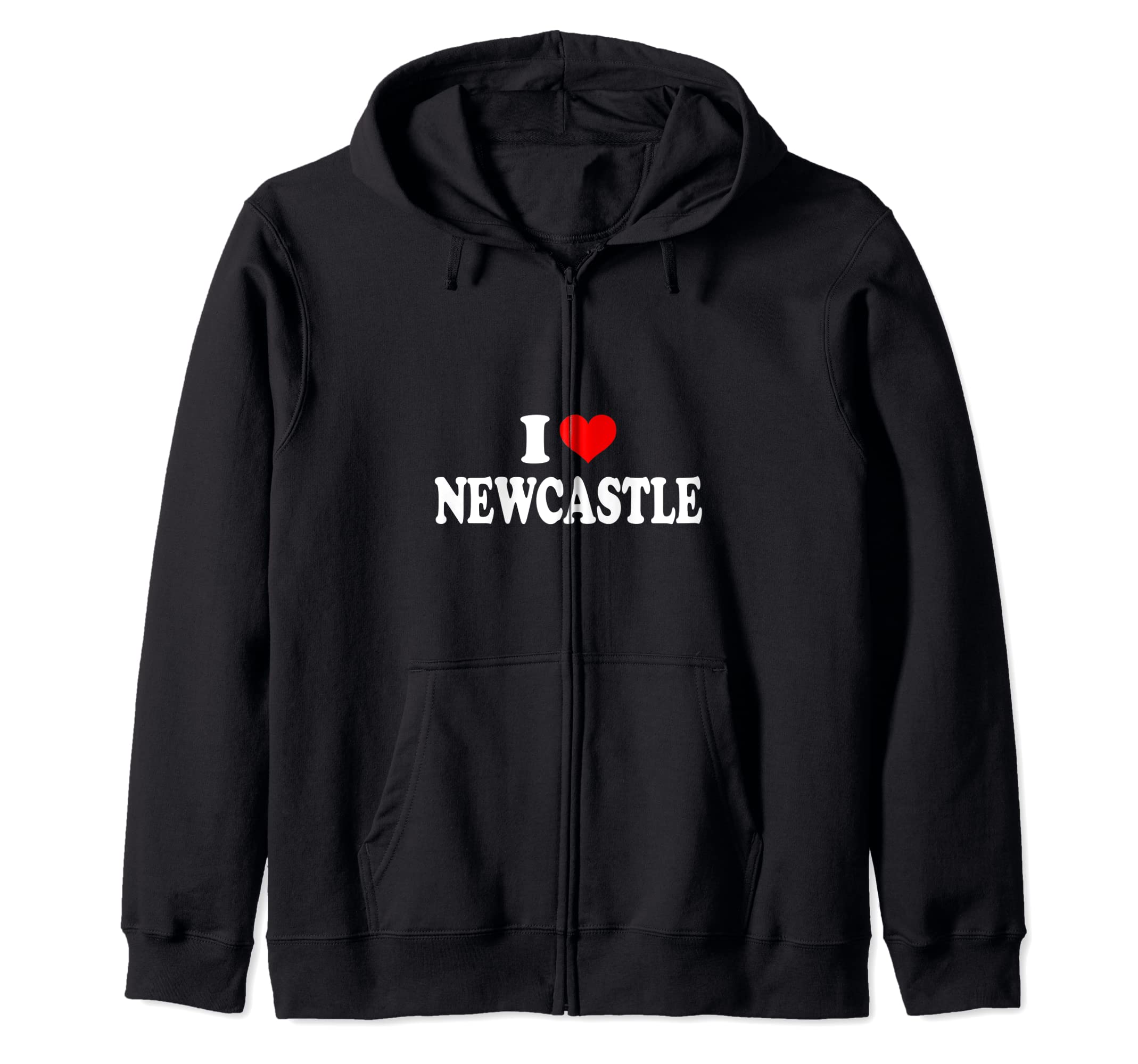 Newcastle - I love Newcastle Zip Hoodie, Black