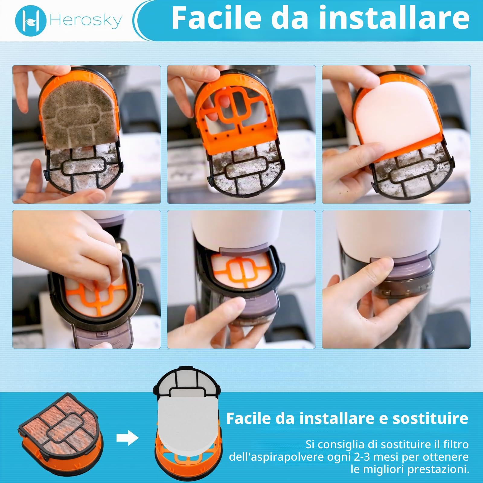 Kit spazzola e filtro per aspirapolvere Shark WD101 HydroVac XL 3 in 1, adatto per Shark AW201 WD201 WD100 WD200 HydroVac Vacuum, confrontare la parte WDFF1 WDB1