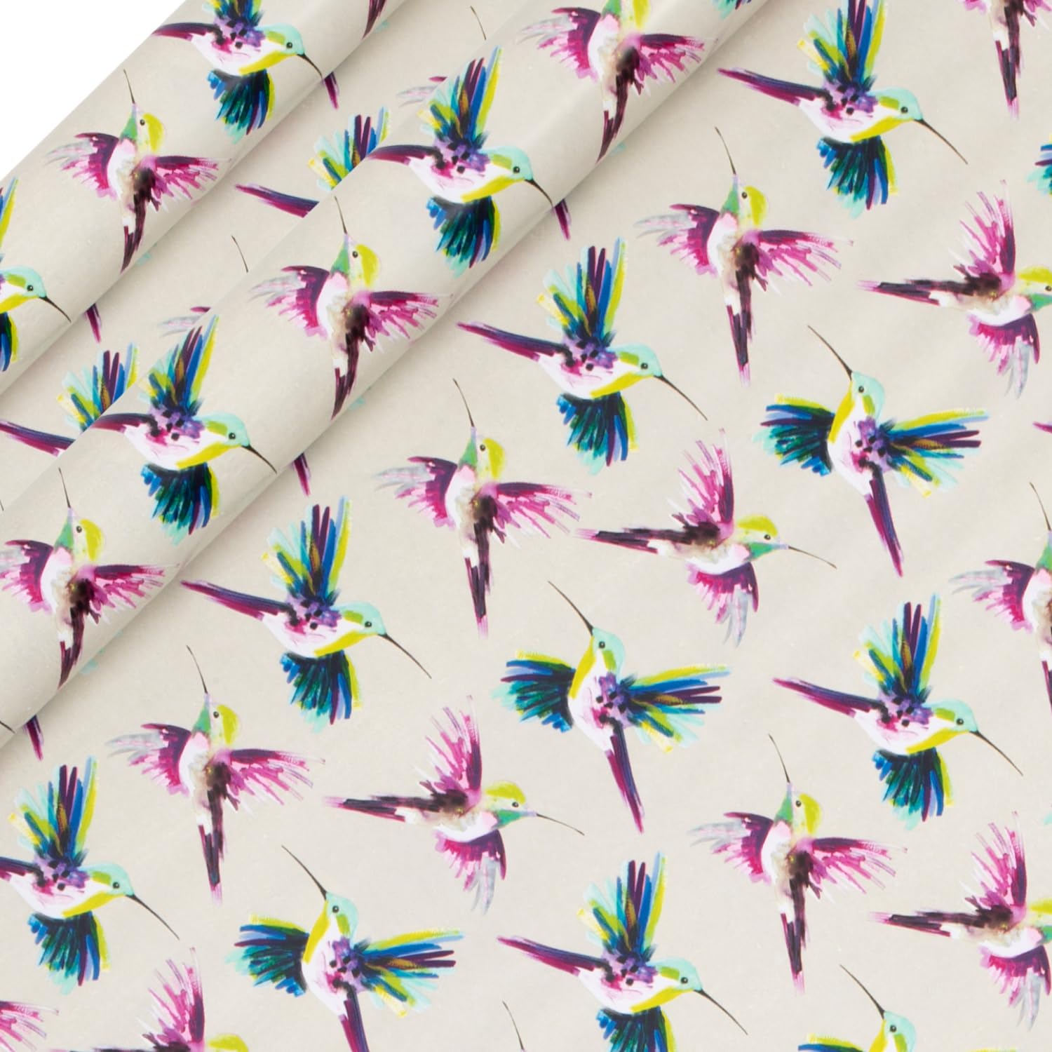 Glick Multicoloured 2 Pack Hummingbird Wrapping Paper, For Birthdays And Celebrations, 2 X Recyclable Rolls (Each 4M X 70Cm), Multi