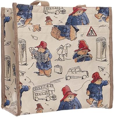 Signare Tapestry Shoulder Bag Shopping Tote for Women in Paddington Bear Design (SHOP-PADD)
