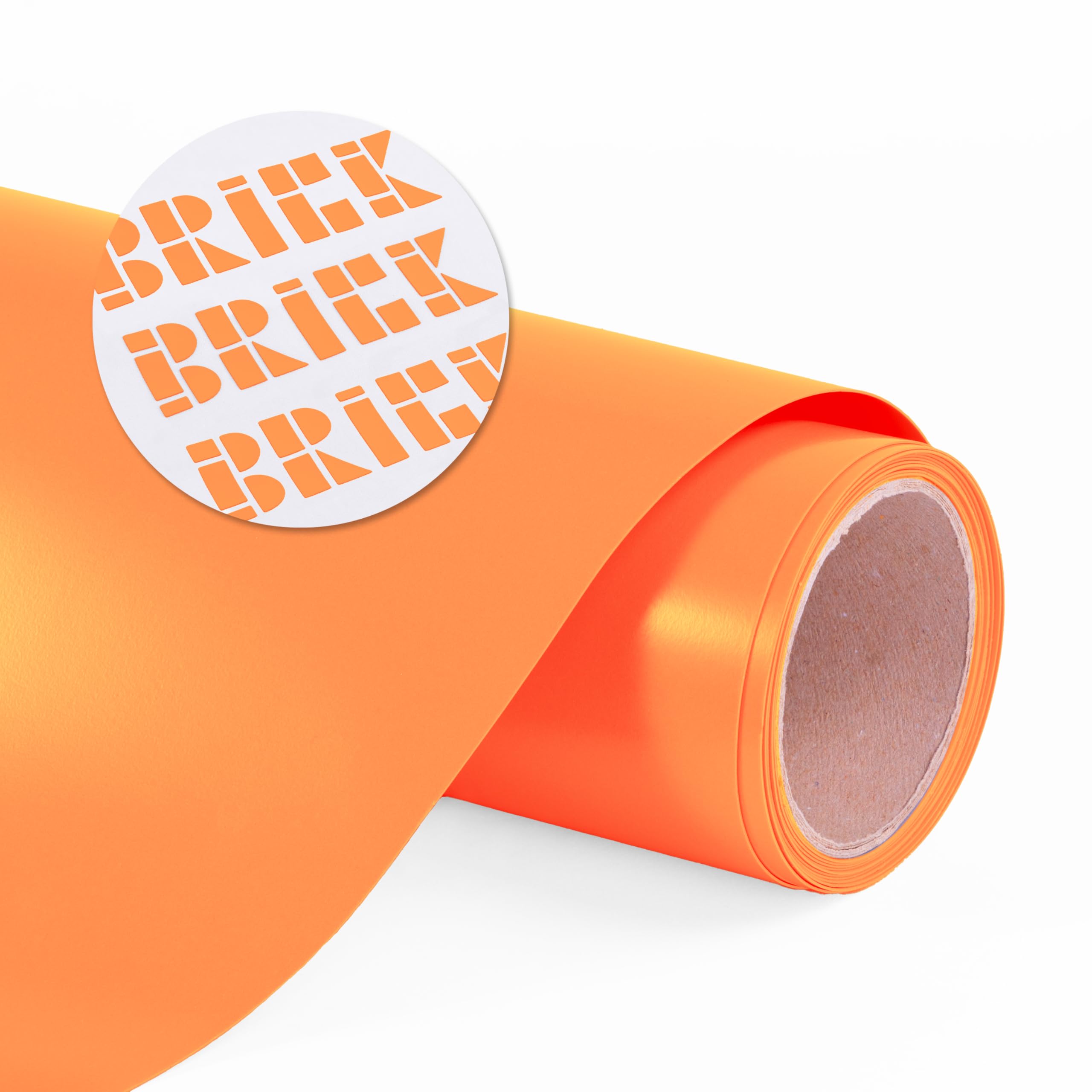 Siser Brick 600 Heat Transfer Vinyl, 19.6" x 1FT Sheet (Fluorescent Orange) - Compatible with Siser Romeo/Juliet & Other Professional or Craft Cutters - 3D HTV - CPSIA Certified