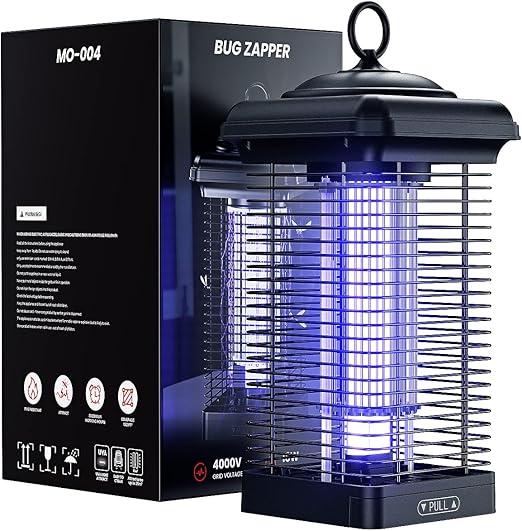 Gaiatop Bug Zapper Outdoor, 4000V 18W Mosquito with 5ft Power Cord, Waterproof